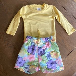 Rugged Butts Boys Rash-guard & Swim Trunks Set